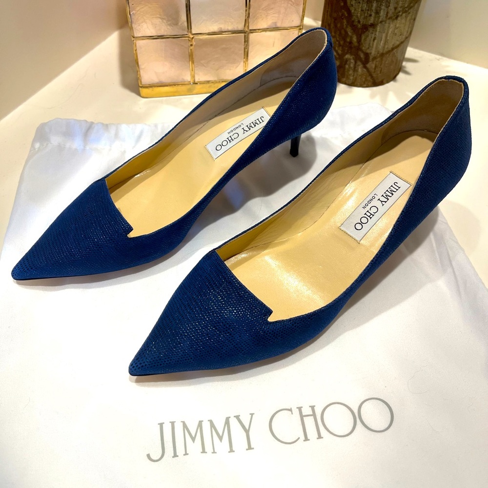 “Something Blue” Jimmy Choo kitten heels